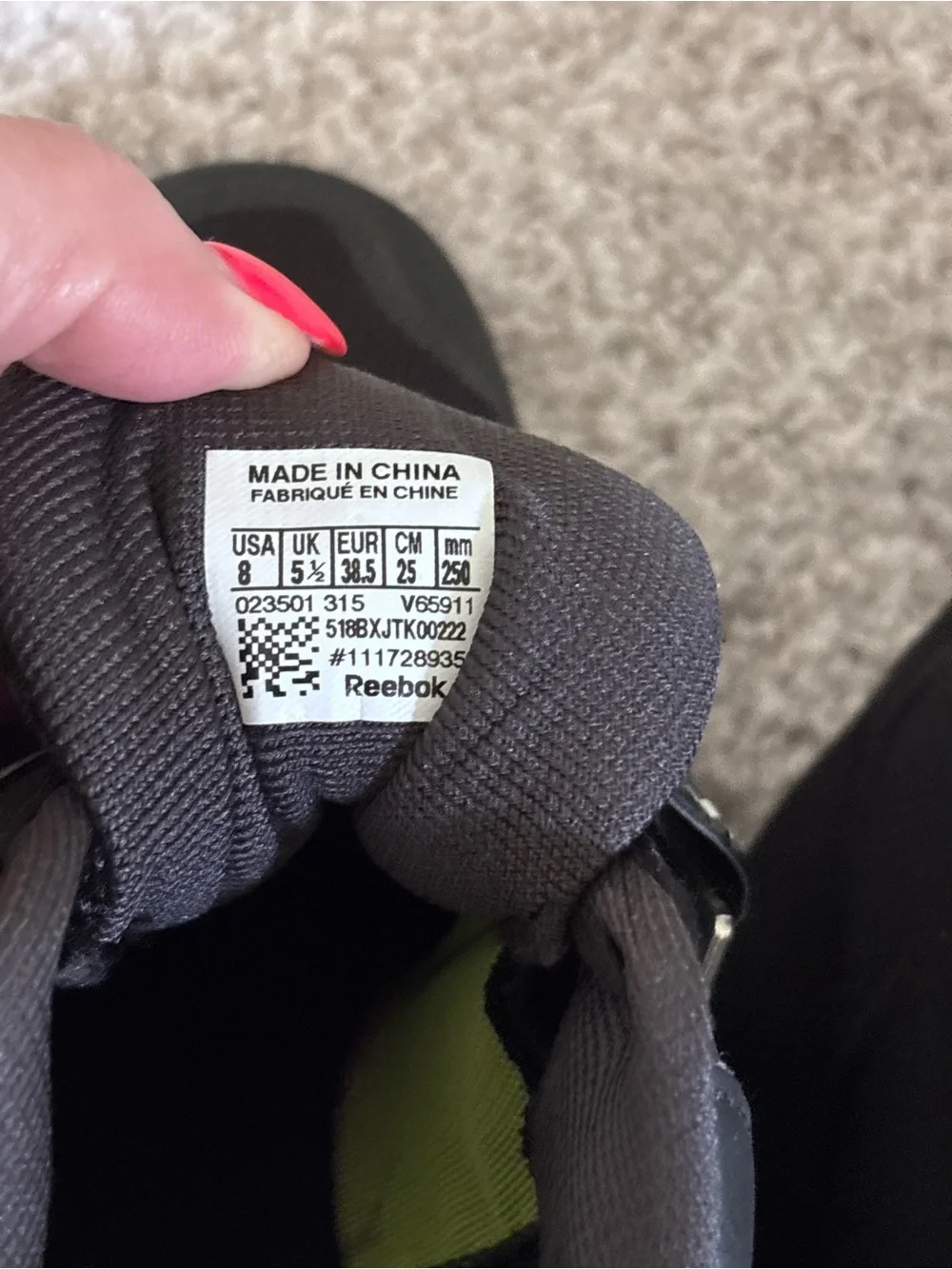 Reebok CrossFit Black Athletic Training Shoes, Barely worn